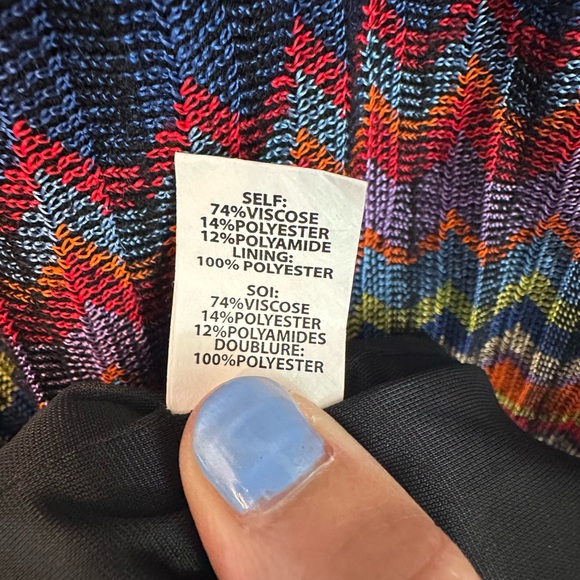 Ramy Brook Madilyn Retro Chevron Knit Midi Dress S - Picture 9 of 9